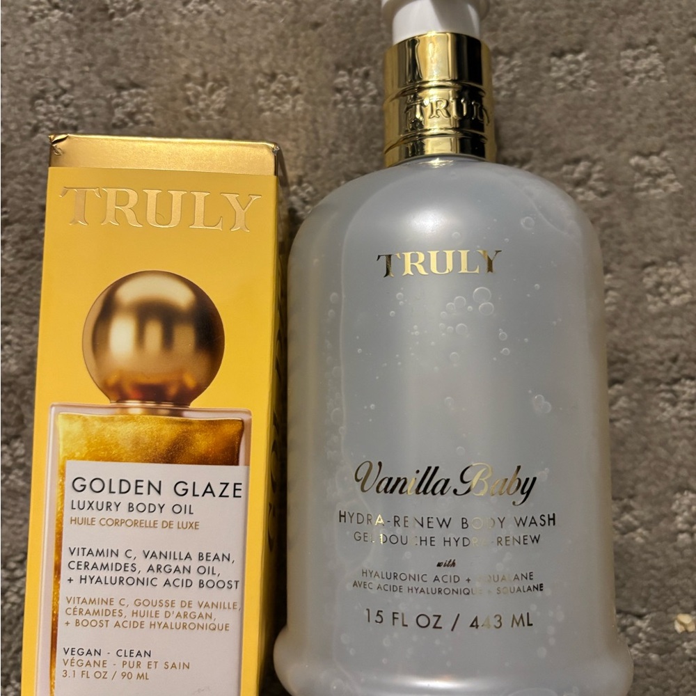 TRULY Vanilla Baby Hydrating Body Wash - Gold, Cream & Truly Oil. - Picture 2 of 4